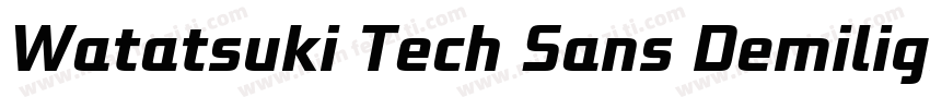 Watatsuki Tech Sans Demilight字体转换